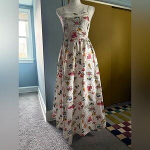 100% Cotton Fruit & Floral Italian-inspired Dress